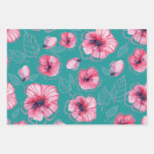 Papier à papier bleu navi rose Feuille plate Ensem (Devant 2)