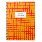 Papier à papier Carnet Motif Orange et Red Check (Devant)