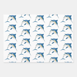 Papier à papier d'enveloppement bleu Marlin Plat S