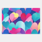 Papier à papier d'enveloppement coloré à coeur Pla (Devant 2)