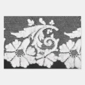 Papier à papier d'enveloppement de LACE d'époque J (Devant)