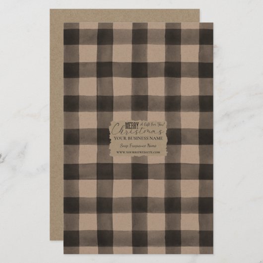 Papier à papier Kraft Buffalo Check Soap - Satin (Devant / Derrière)