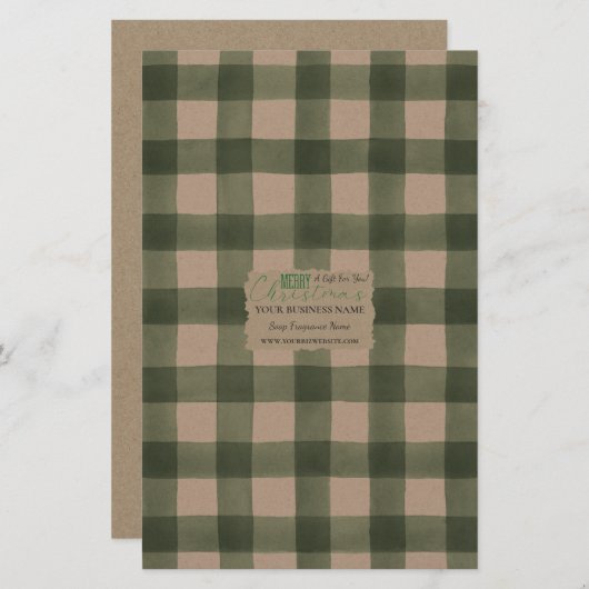 Papier à papier Kraft Buffalo Check Soap - Satin (Devant / Derrière)