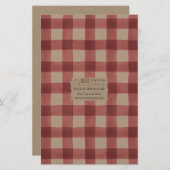 Papier à papier Kraft Buffalo Check Soap - Satin (Devant / Derrière)