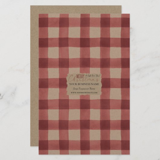 Papier à papier Kraft Buffalo Check Soap - Satin (Devant / Derrière)