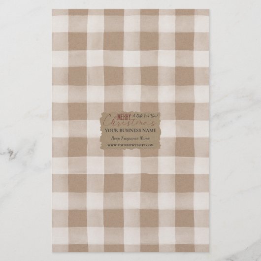 Papier à papier Kraft Buffalo Check Soap - Satin (Devant)