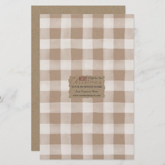 Papier à papier Kraft Buffalo Check Soap - Satin (Devant / Derrière)