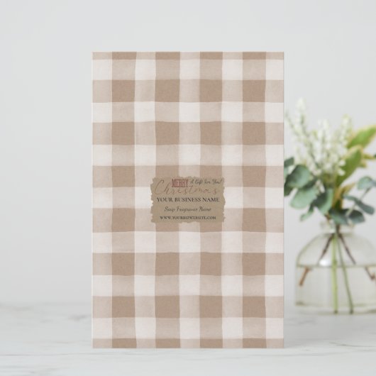 Papier à papier Kraft Buffalo Check Soap - Satin (Debout devant)