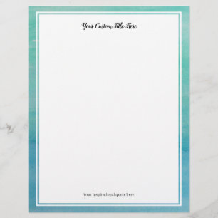 Papier à papier mariage Aqua blue watercolor