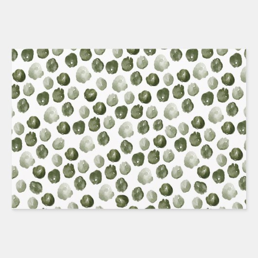 Papier à papier Motif de Noël vert moderne (Devant 2)