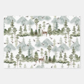 Papier à papier Motif de Noël vert moderne (Devant)