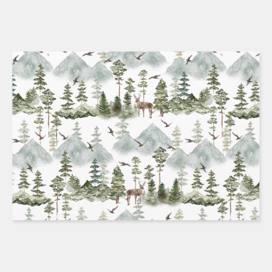 Papier à papier Motif de Noël vert moderne (Devant)