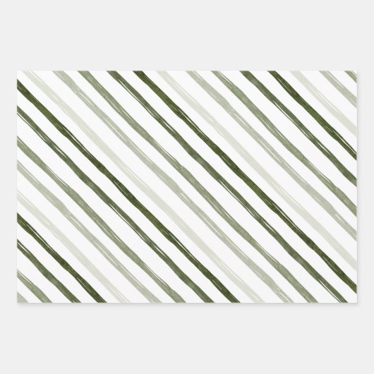 Papier à papier Motif de Noël vert moderne (Devant 3)