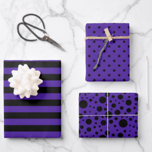 Papier à papier Motif violet/noir