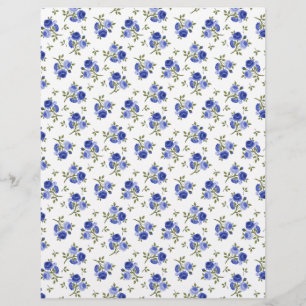 Papier à papier pour album photo vintage Blue Rose
