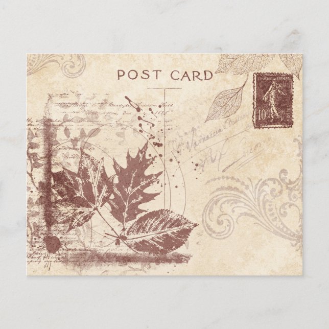 Papier à papier pour carte postale vintage d'autom (Devant)