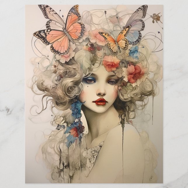 Papier à papier pour l'élégance de l'époque victor (Devant)