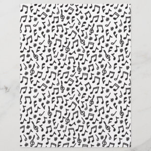 Papier à papier pour scrapbook de musique à notes 
