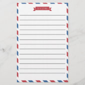 Papier À Papier Rouge, Blanc Et Bleu (Devant)