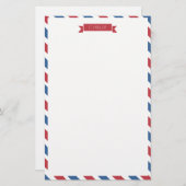 Papier À Papier Rouge, Blanc Et Bleu Non Aligné (Devant / Derrière)