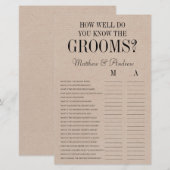 Papier À quel point connaissez-vous les mariés de Rustic (Devant / Derrière)