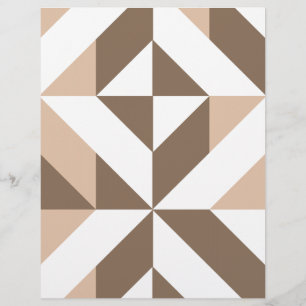 Papier à rebut à carreaux géométriques beige Brown