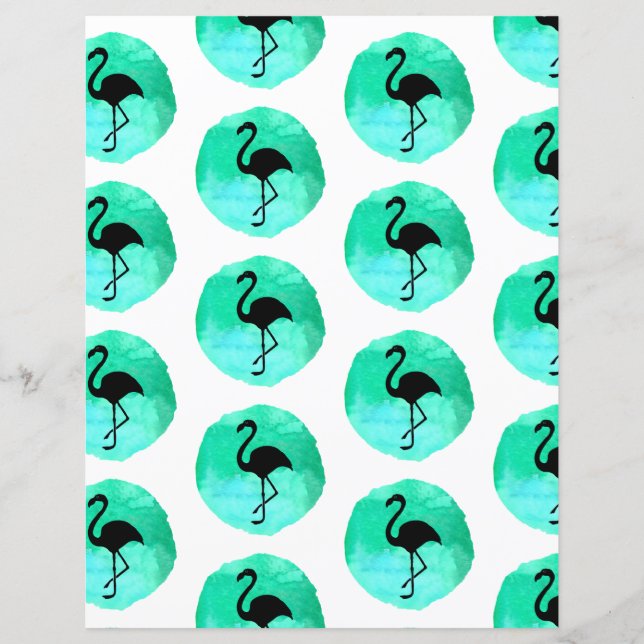 Papier à rebut à motif flamand vert clair (Devant)