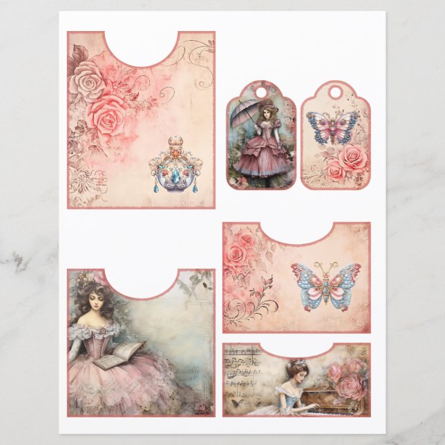 Papier à rebut à poche pliable Rococo (Devant)