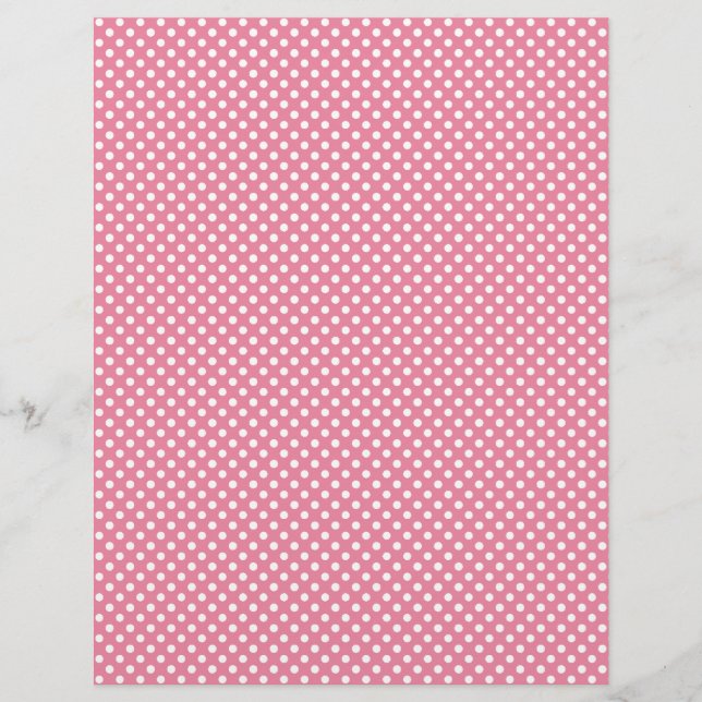 Papier à rebut à points rose Polka (Devant)