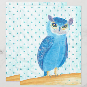 Papier à rebut à puces mignonne bleu pourpre