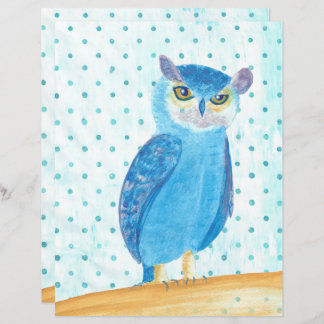 Papier à rebut à puces mignonne bleu pourpre
