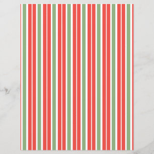 Papier à rebut à rayures orange, vert et blanc