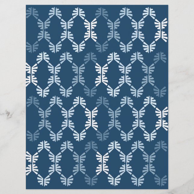 Papier à rebut Abstrait bleu (Devant)