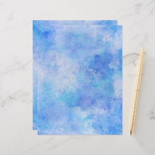 Papier à rebut aquarelle bleu Airy