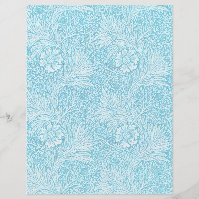 Papier à rebut bleu Vintage William Morris (Devant)