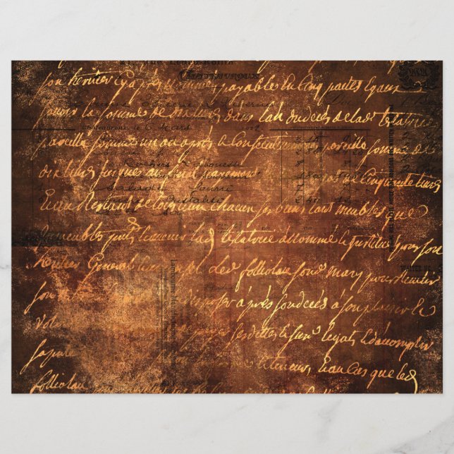Papier à rebut Brown doré vintage, élégant (Devant)