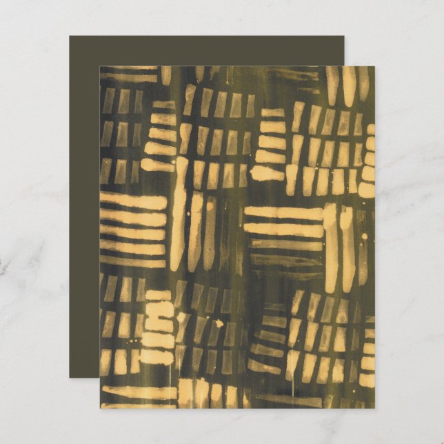Papier à rebut Brown en or Tribal Boudcloth Abstra (Devant / Derrière)
