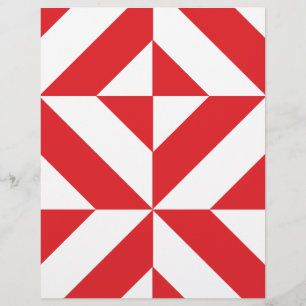 Papier à rebut carré rouge géométrique