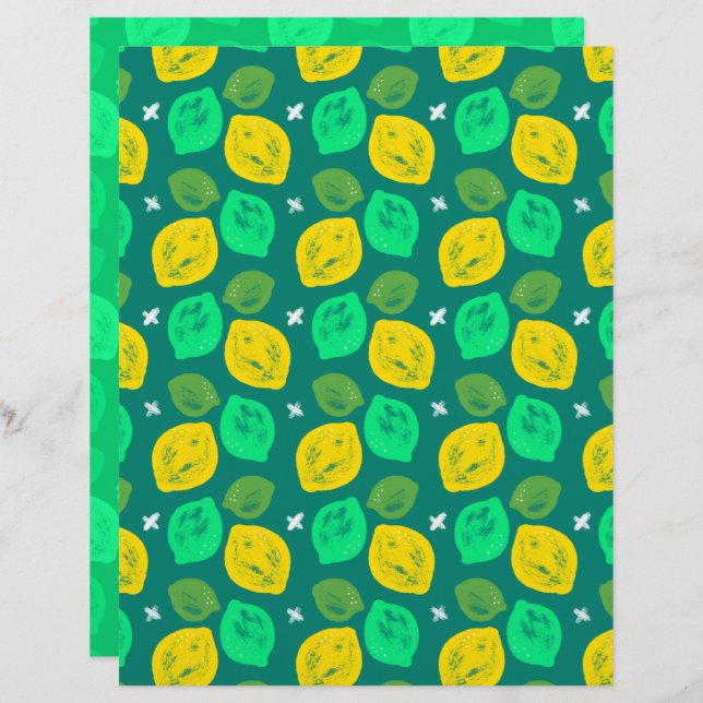 Papier à rebut citron vert (Devant / Derrière)