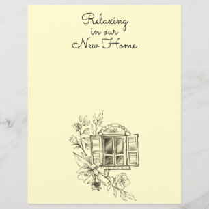 Papier à rebut de fenêtre de chalet esquissé