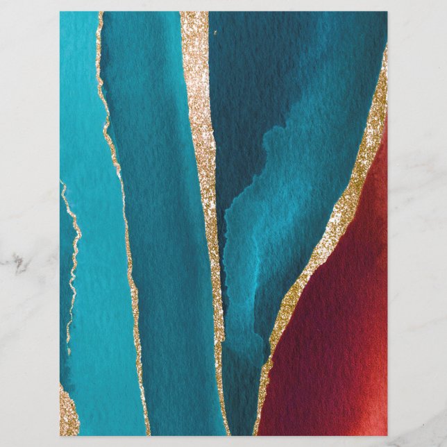 Papier à rebut de style Agate Abstrait (Devant)