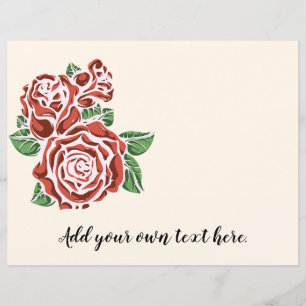 Papier à rebut du journal Red Roses Stylisé