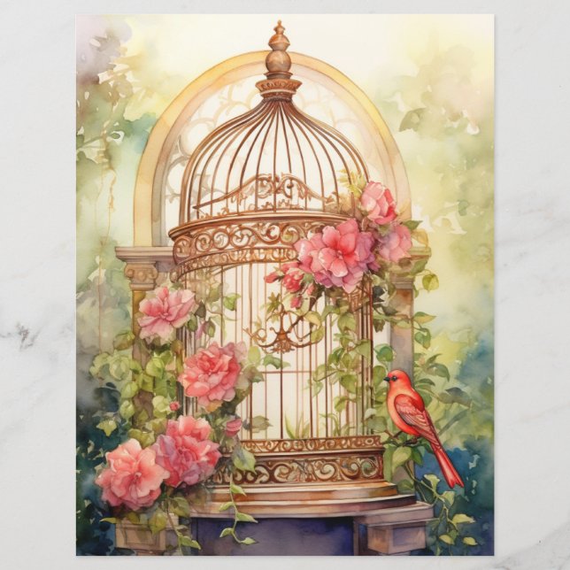 Papier à rebut du refuge d'oiseaux enchanté (Devant)