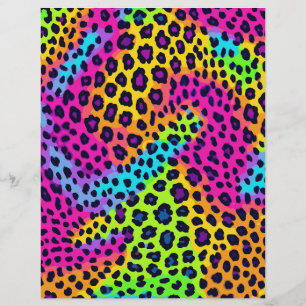 Papier à rebut Empreinte de léopard Neon