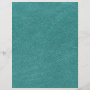 Papier à rebut en cuir turquoise Faux