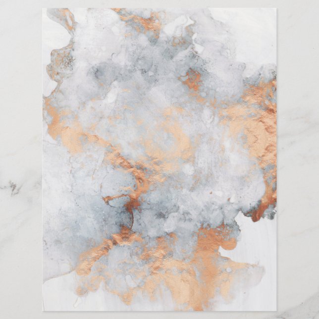 Papier à rebut en granit or en cuivre bleu Dusty (Devant)