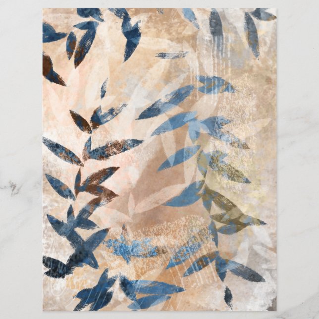 Papier à rebut Feuilles à couche Abstraite (Devant)