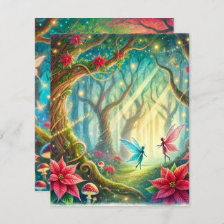 Papier à rebut Forêt Whimsical & Poinsettia