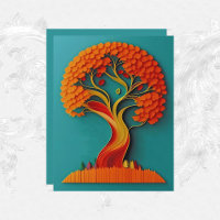 Papier à rebut orangé de l'automne