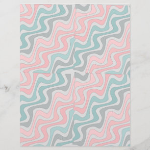 Papier à rebut Pastel Wavy Line